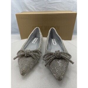 Steve Madden Elina Ballet Flat, Rhinestone, Women Size 5 Item#888